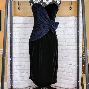 Vintage 90's velvet bodycon dress